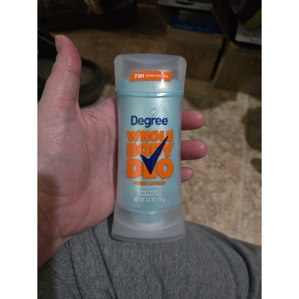 Degree Whole Body Deodorant Fresh Citrus Aluminum Free 2.6 Oz New Anti-friction